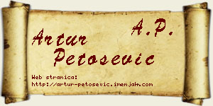 Artur Petošević vizit kartica